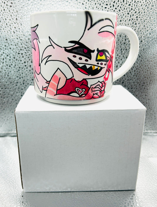 Tazza Fanart Angel Dust – Hazbin Hotel | Dipinta a Mano