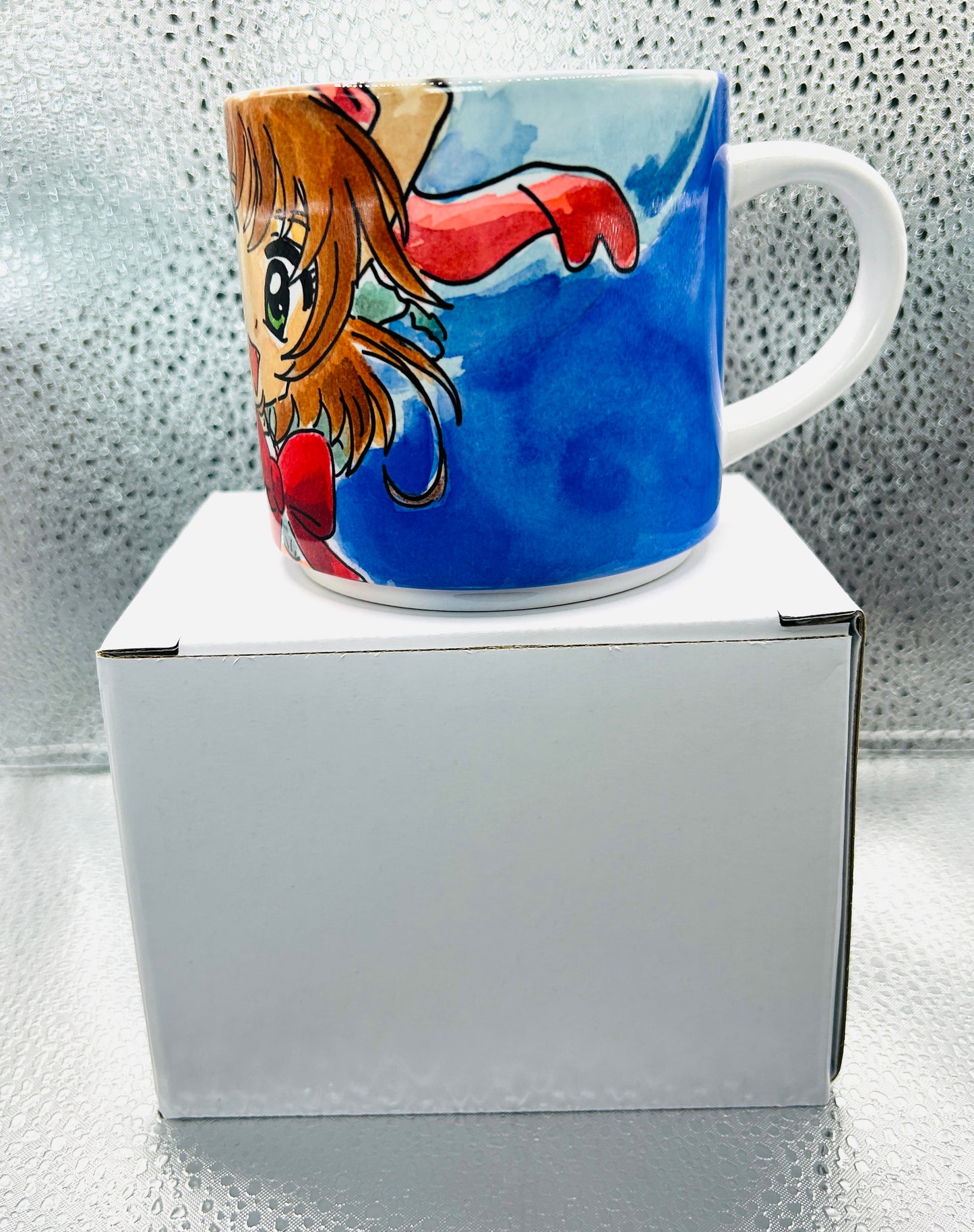 Tazza “Pesca la tua Carta – Sakura Edition” dipinta a mano
