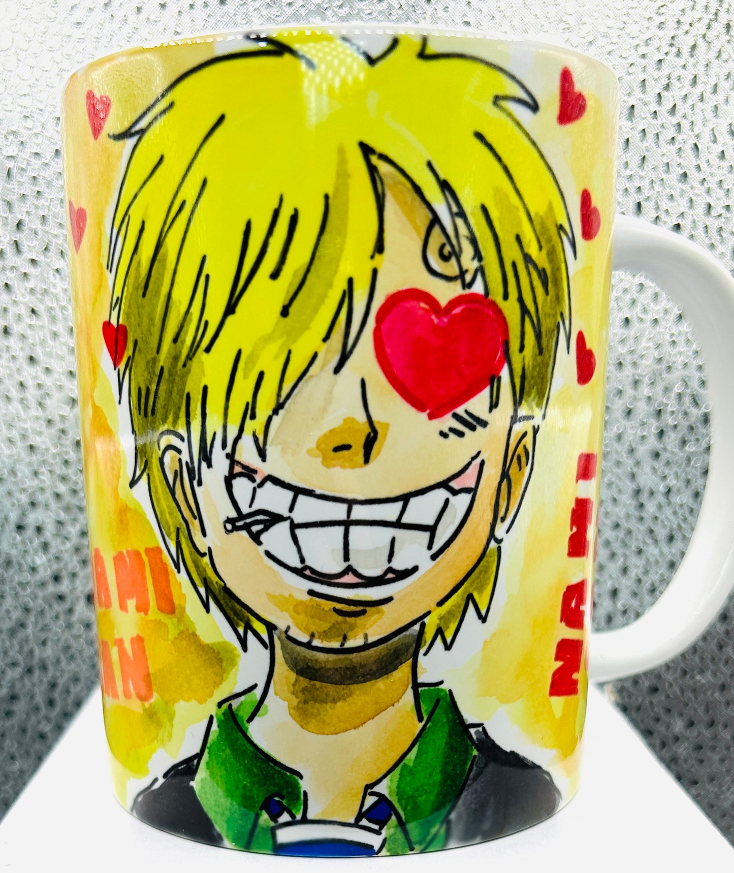 Tazza Sanji Disegnata a Mano – One Piece Anime Mug 🏴☠️