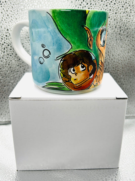 Tazza Lamù – Illustrazione Acquarello con Bolla dei Ricordi | Anime Mug Personalizzata