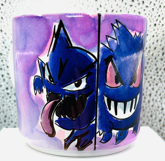 Tazza Evoluzione di Gastly – Dipinta a mano | Pokémon