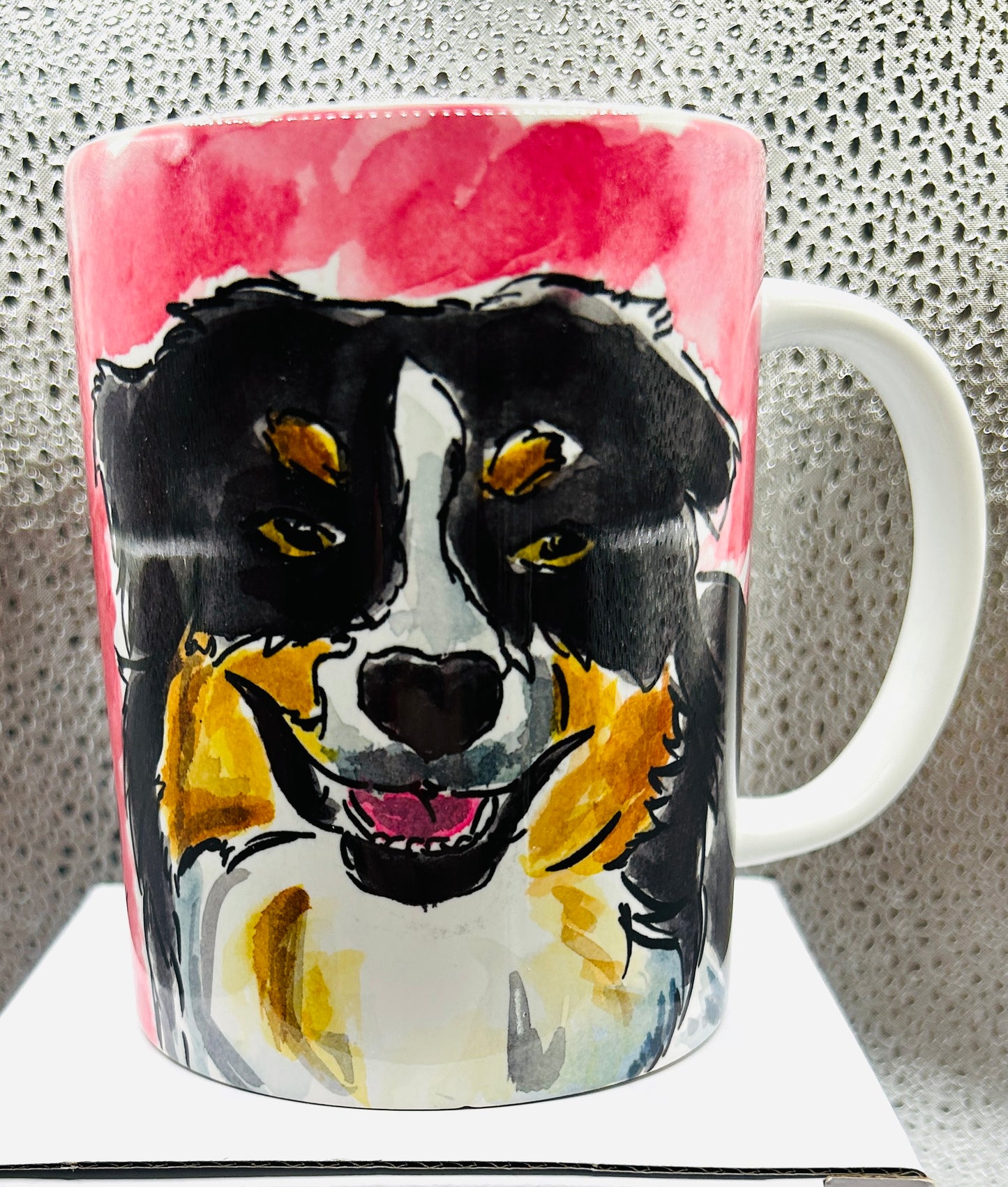 tazza con due cani, sticker di Mao Mao e portachiavi Artemis | Erika Design