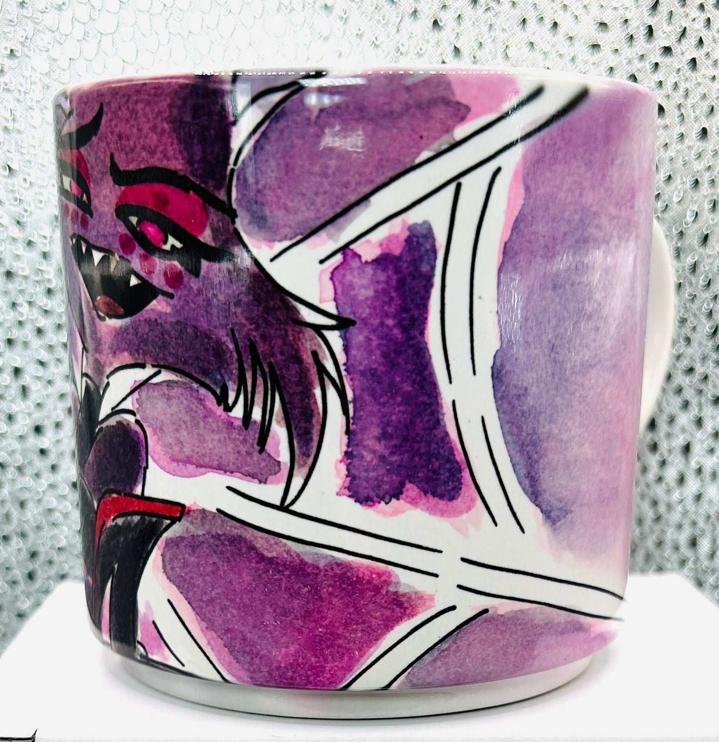 Tazza Angel Dust “Poison” – Dipinta a mano | Hazbin Hotel