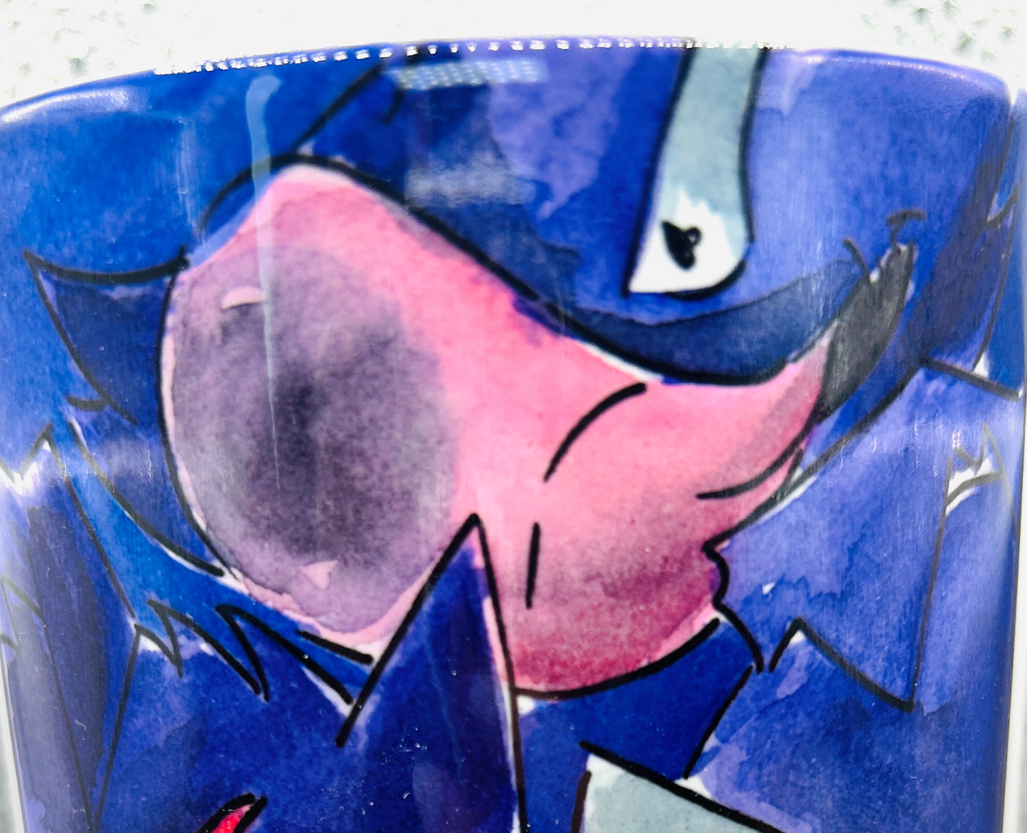 Tazza Evoluzioni Gastly Disegnata a Mano – Pokémon Anime Mug 👻
