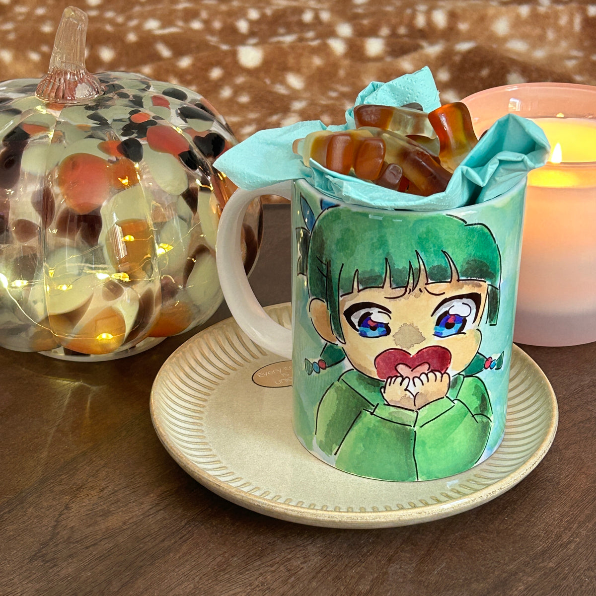 Tazza Mao Mao Disegnata a Mano – The Apothecary Diaries Anime Mug 🌿