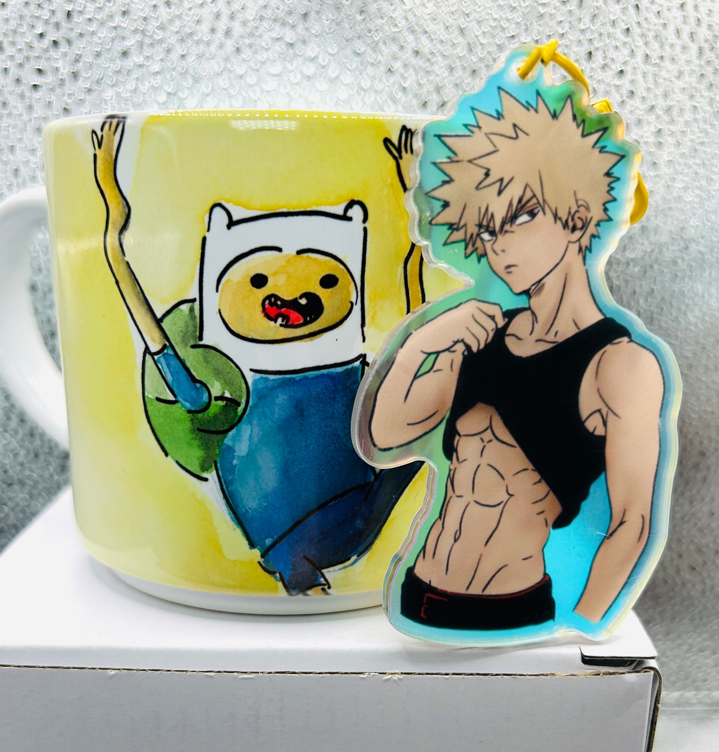 Portachiavi Bakugo – Disegnato a Mano su Acrilico 💥