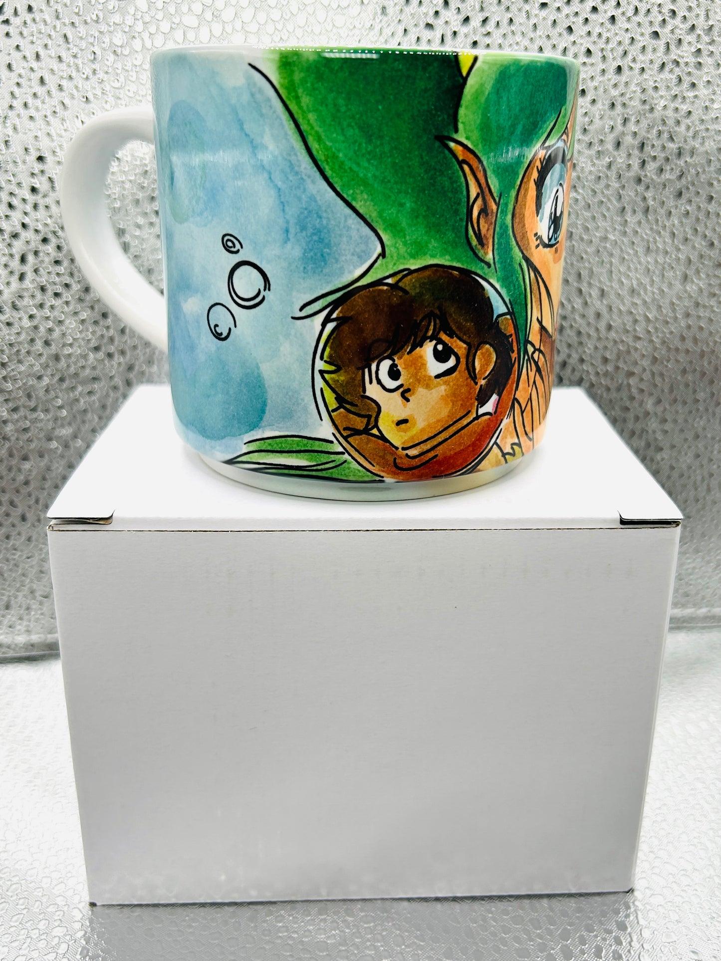 Tazza Lamù – Illustrazione Acquarello con Bolla dei Ricordi | Anime Mug Personalizzata