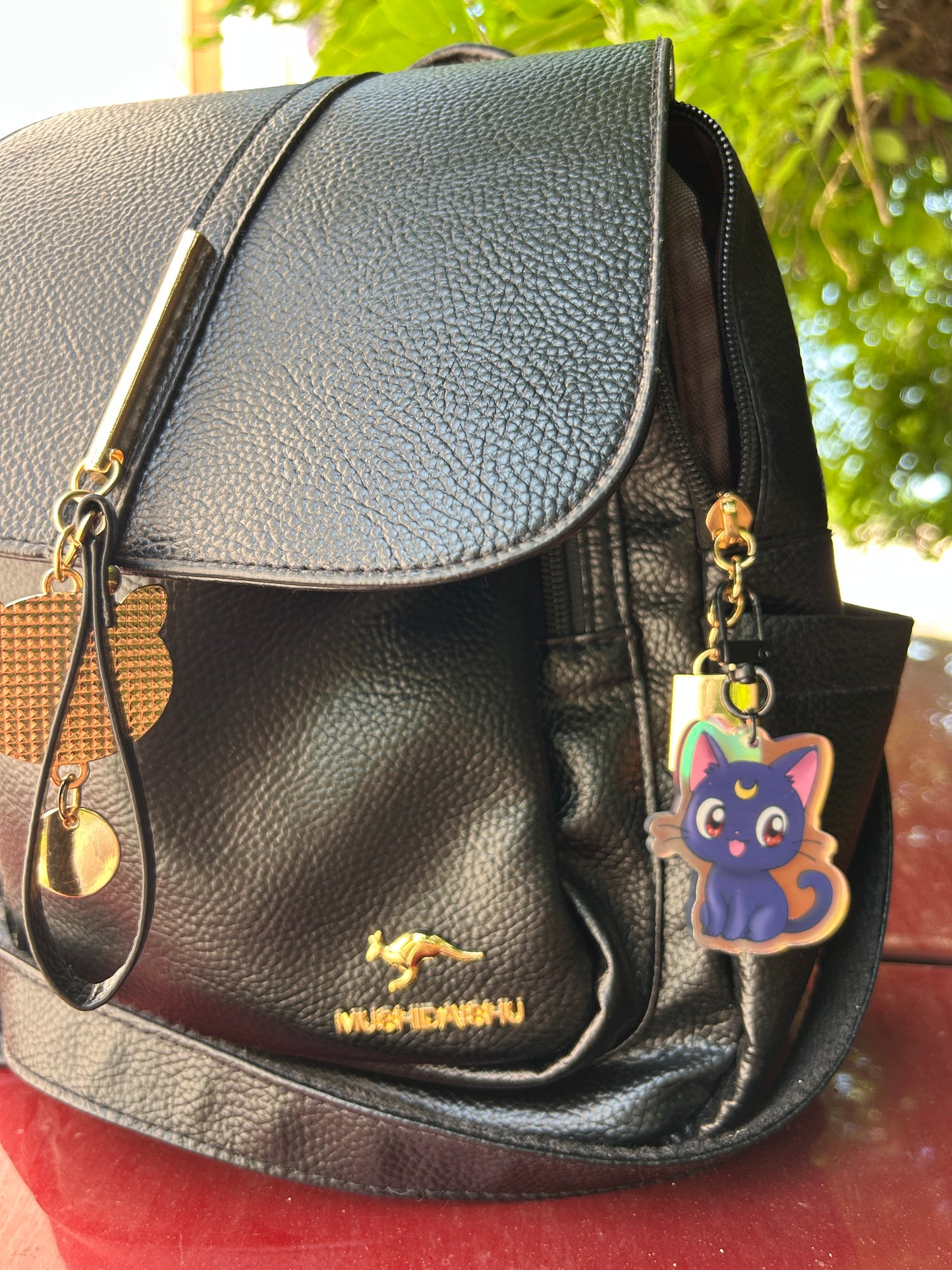Portachiavi Luna – Sailor Moon Disegnato a Mano su Acrilico 🌙
