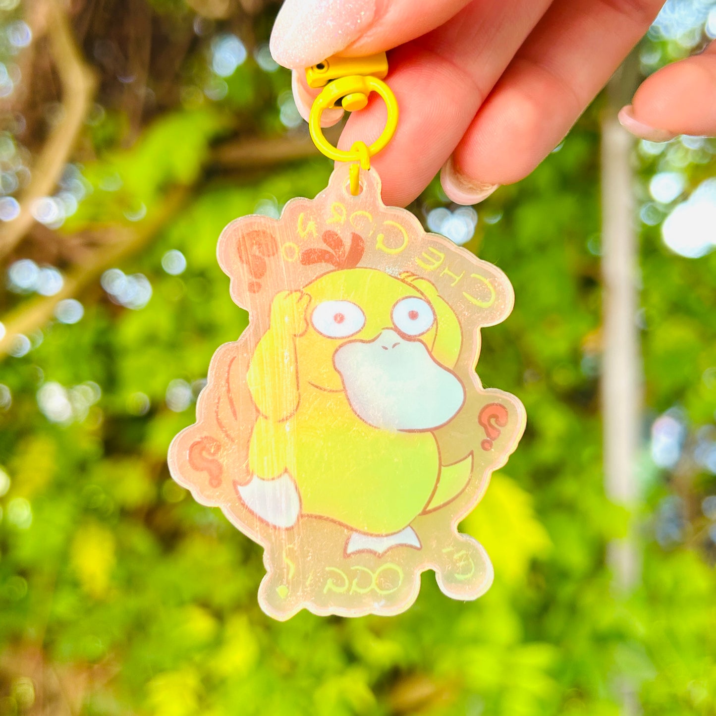 Portachiavi disegnato a mano – Psyduck (Pokémon)