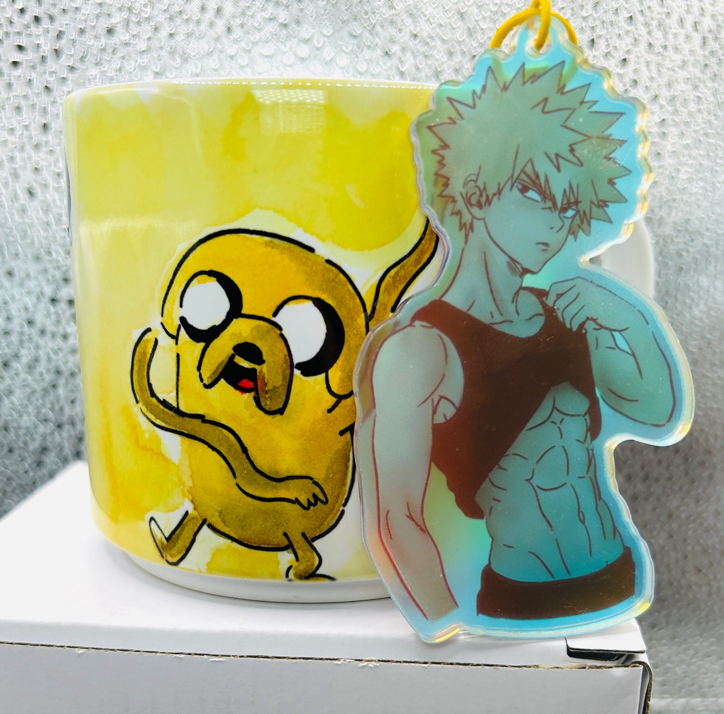 Portachiavi Bakugo – Disegnato a Mano su Acrilico 💥