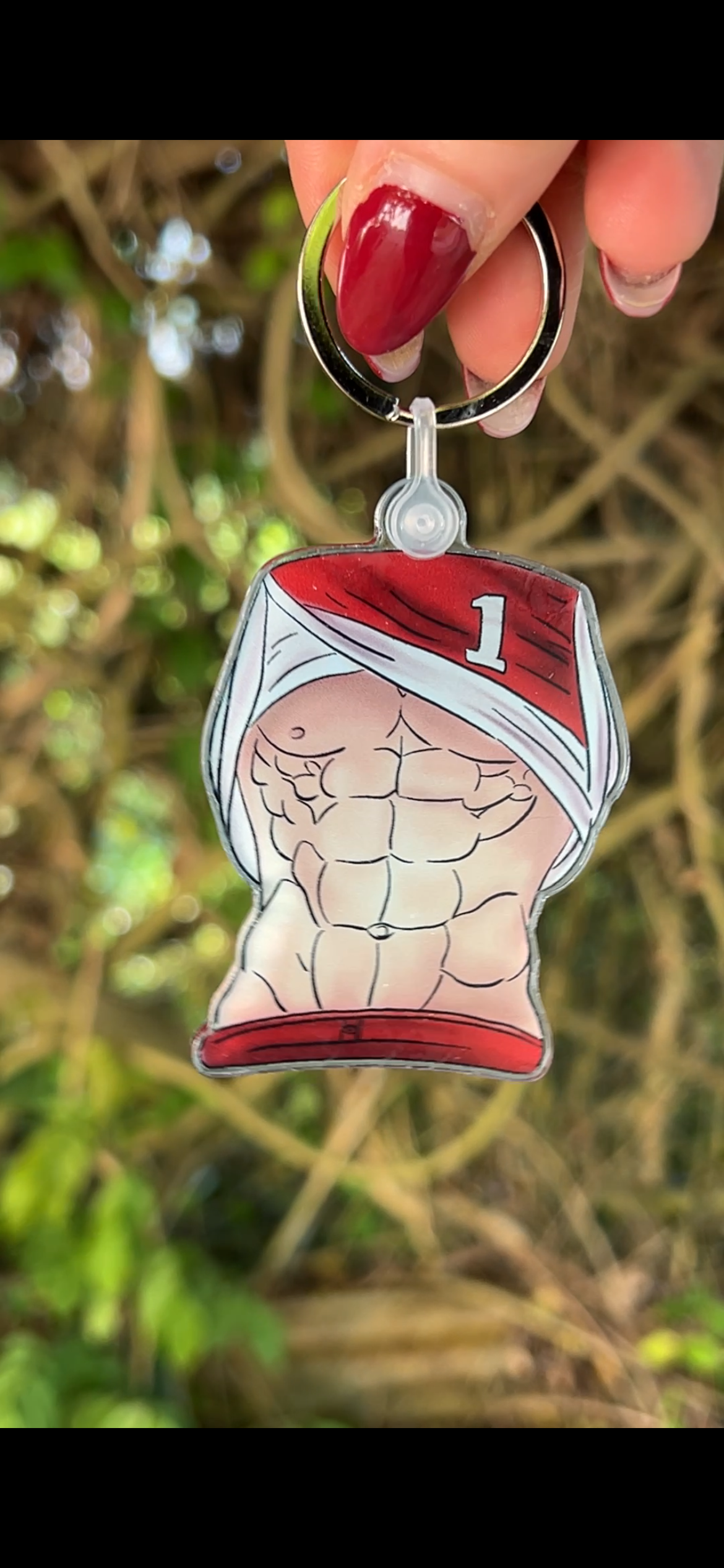 Portachiavi Kuroo Busto – Design Anime su Acrilico (Uniforme Nekoma)