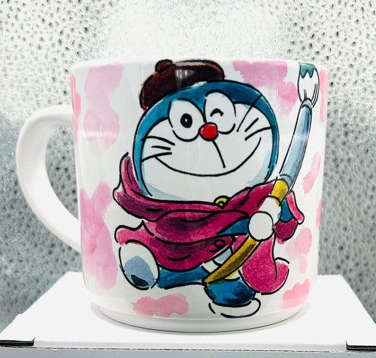 Tazza Doraemon Disegnata a Mano – Anime Mug Classico 🔵