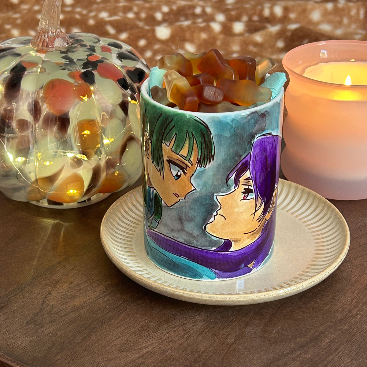 Tazza Mao Mao e Jinshi Disegnata a Mano – The Apothecary Diaries Anime Mug 💫