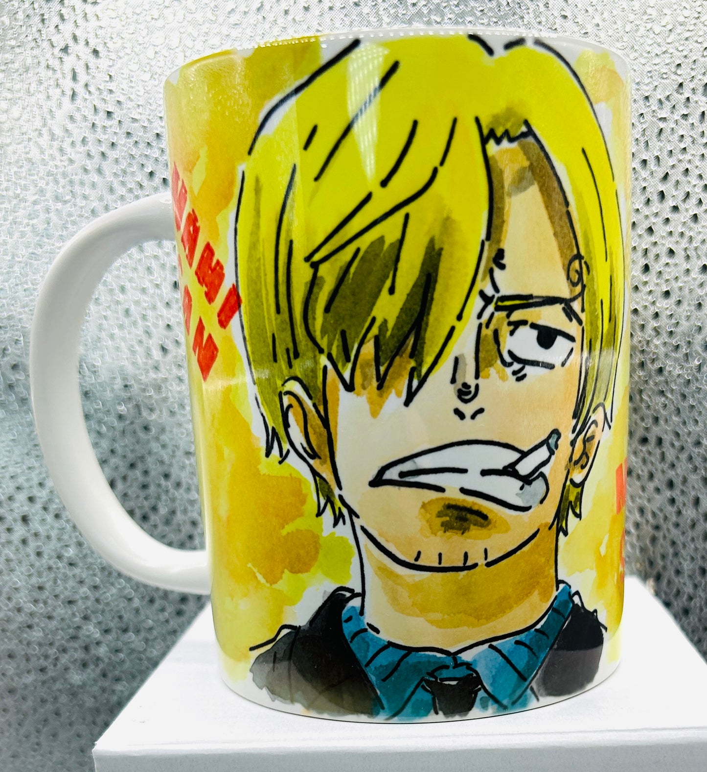 Tazza Sanji Disegnata a Mano – One Piece Anime Mug 🏴‍☠️