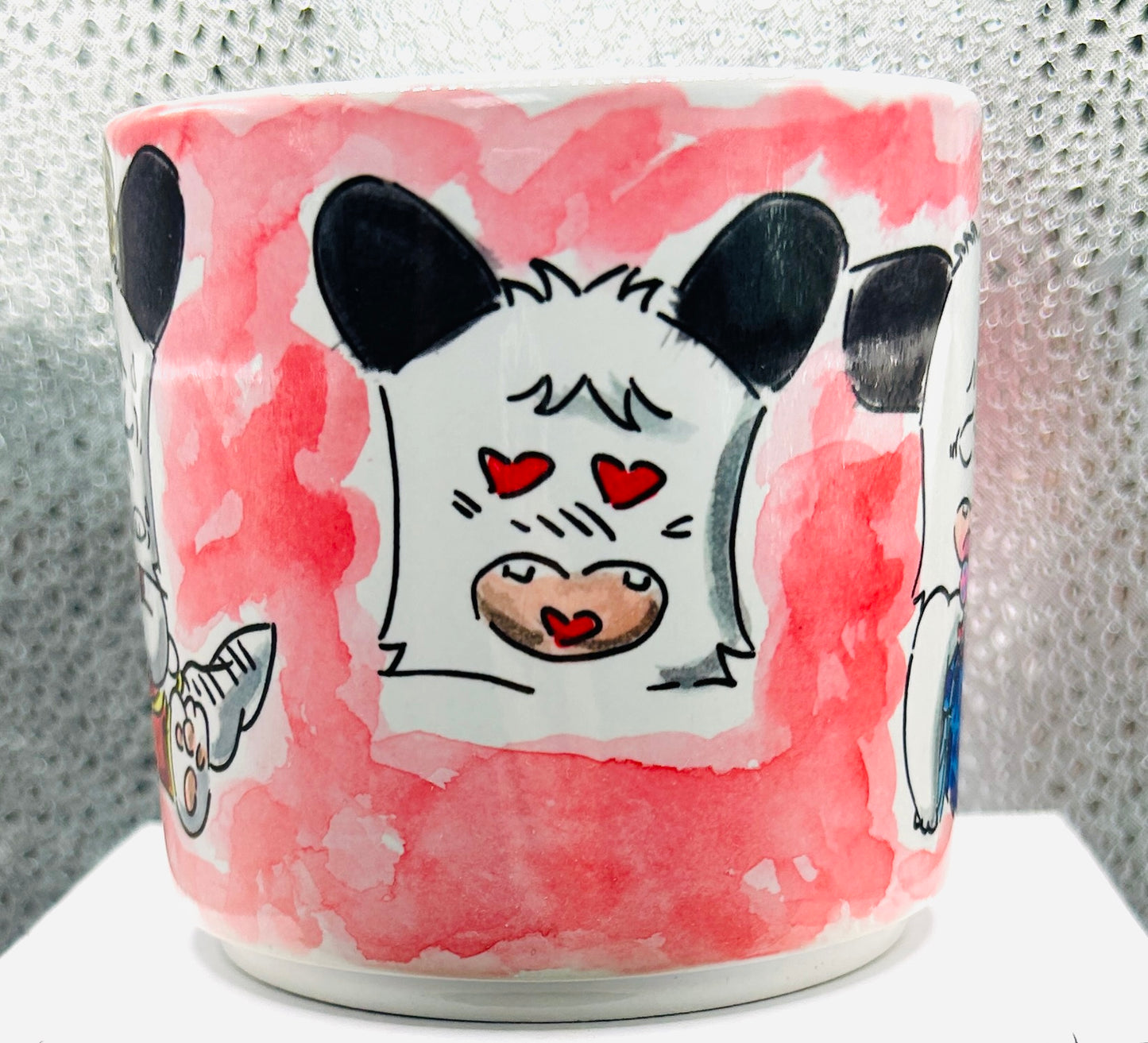 Tazza Hello Spank Disegnata a Mano – Tazza Anime Vintage 🐶