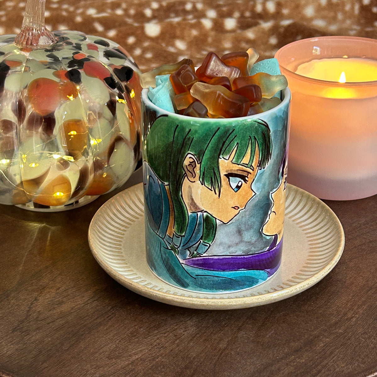 Tazza Mao Mao e Jinshi Disegnata a Mano – The Apothecary Diaries Anime Mug 💫