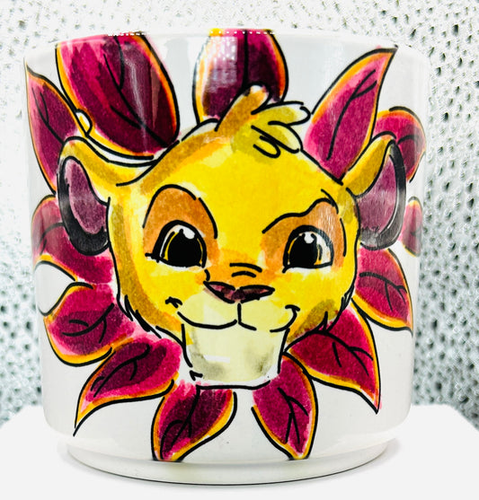 Tazza Simba disegnata a mano – Mug Disney artigianale