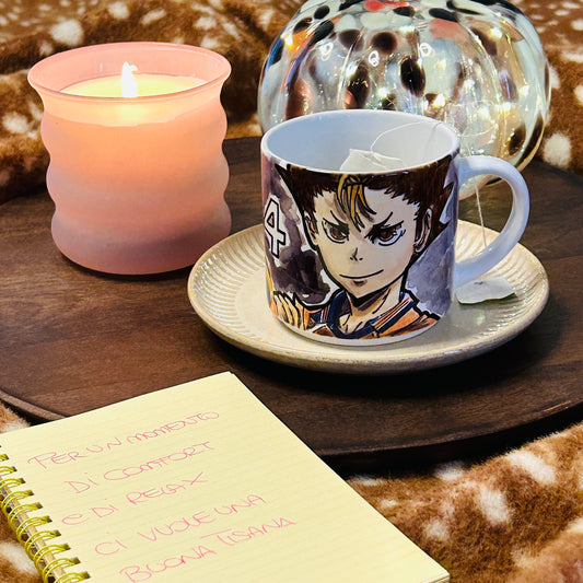Tazza Nishinoya – Design Anime Ironico Dipinto a Mano
