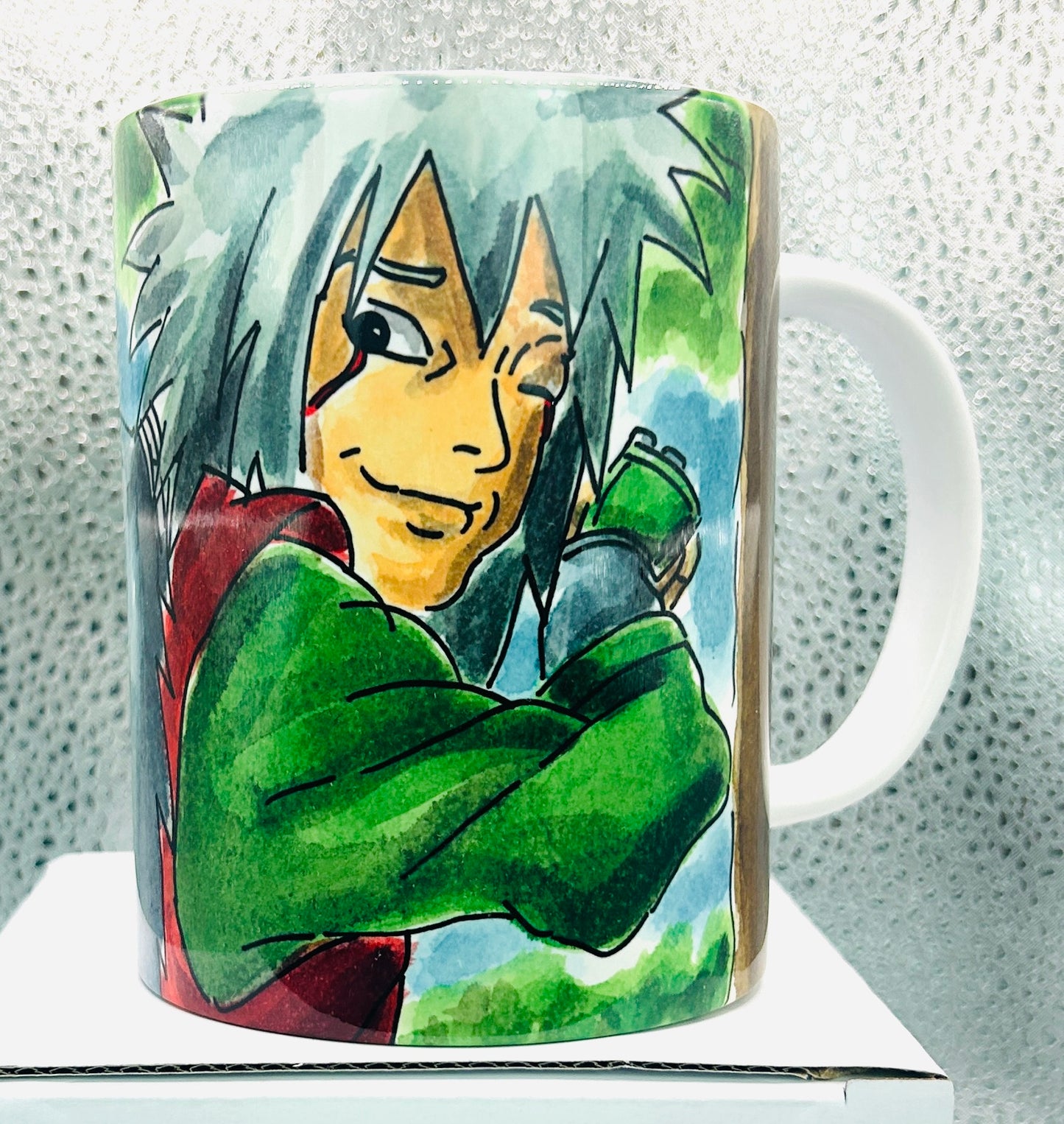 Tazza disegnata a mano – Jiraiya e Naruto (Naruto Shippuden)