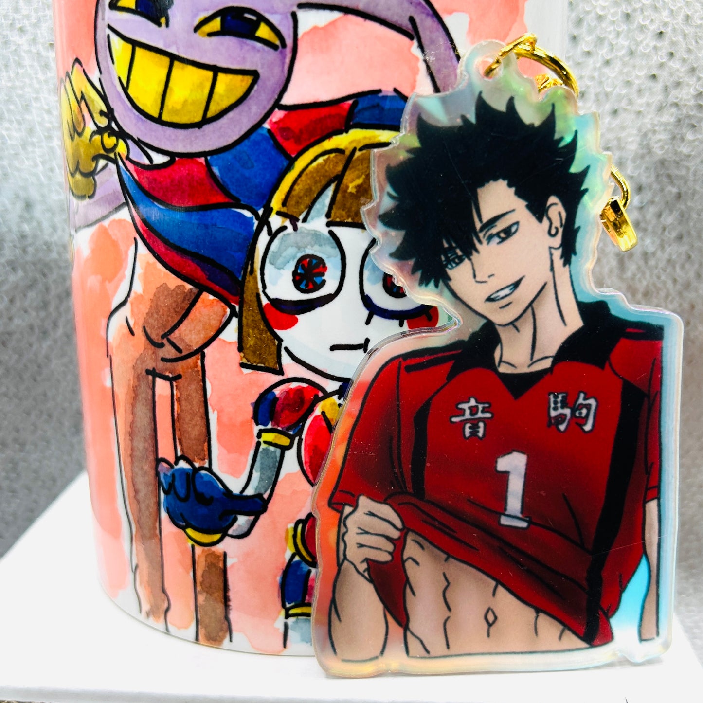Portachiavi Kuroo – Illustrazione Originale su Acrilico