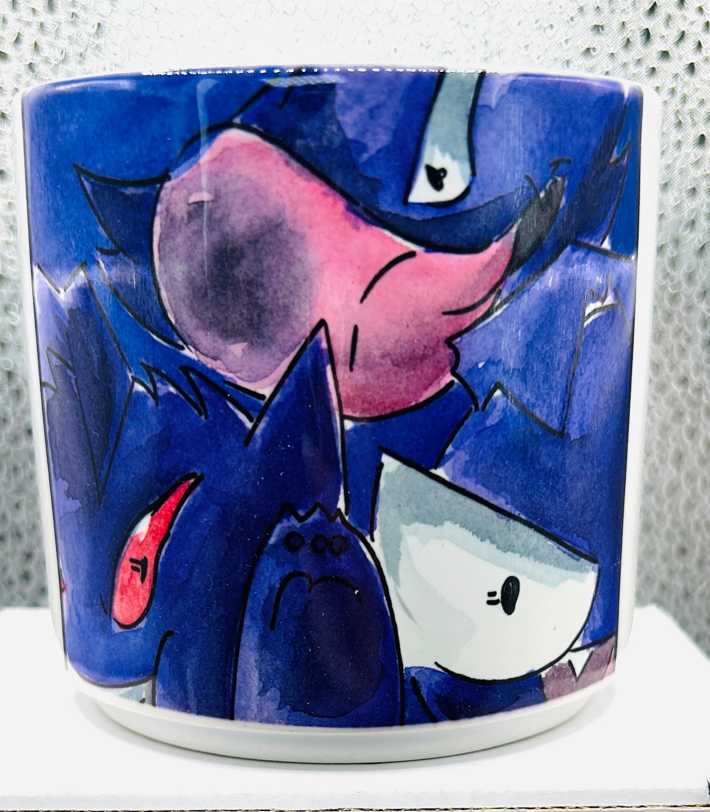Tazza Evoluzioni Gastly Disegnata a Mano – Pokémon Anime Mug 👻