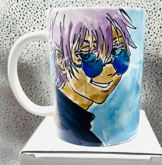 Tazza disegnata a mano – Satoru Gojo (Jujutsu Kaisen)