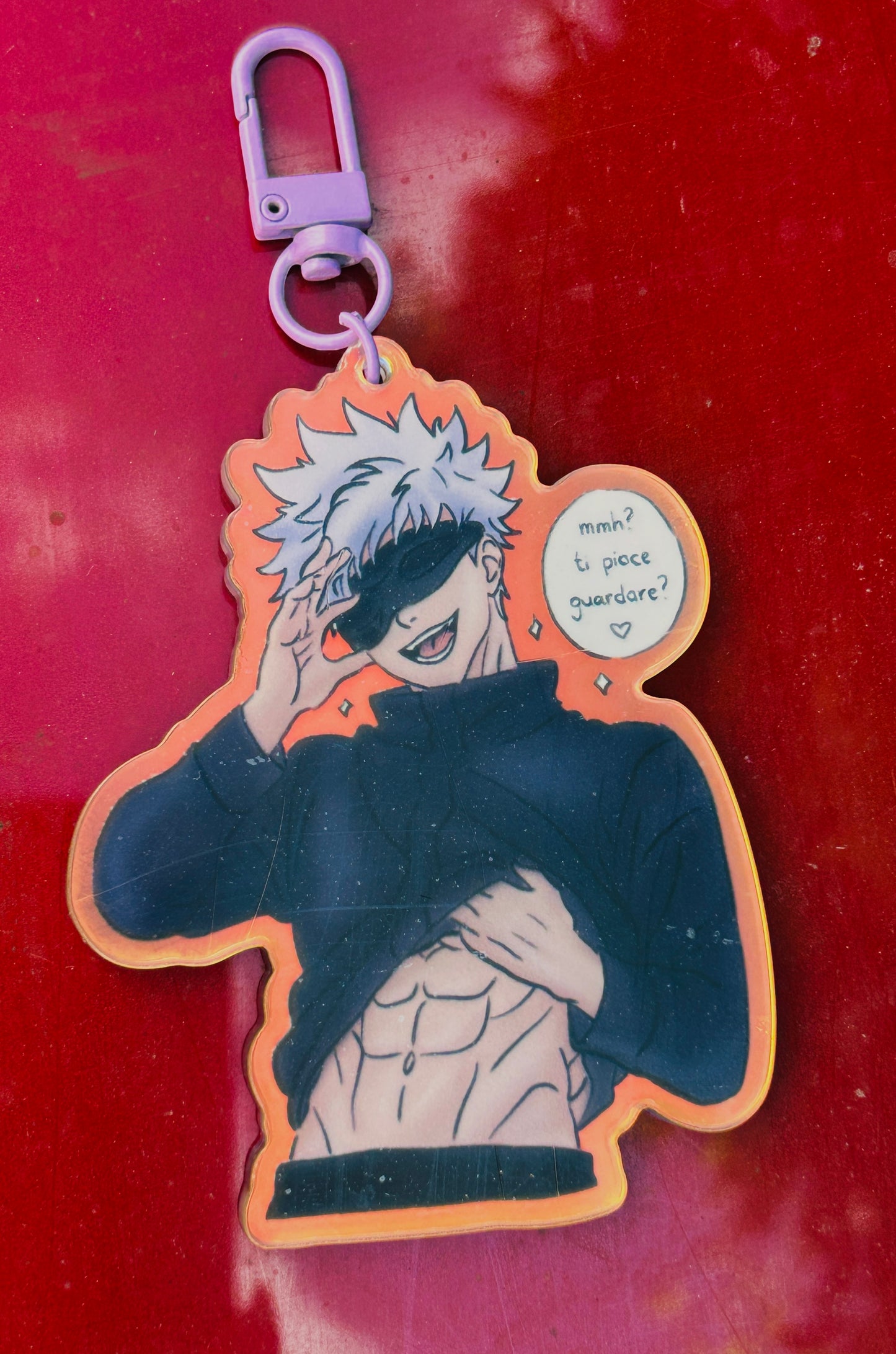Portachiavi Gojo Satoru – Illustrazione Originale su Acrilico | Jujutsu Kaisen