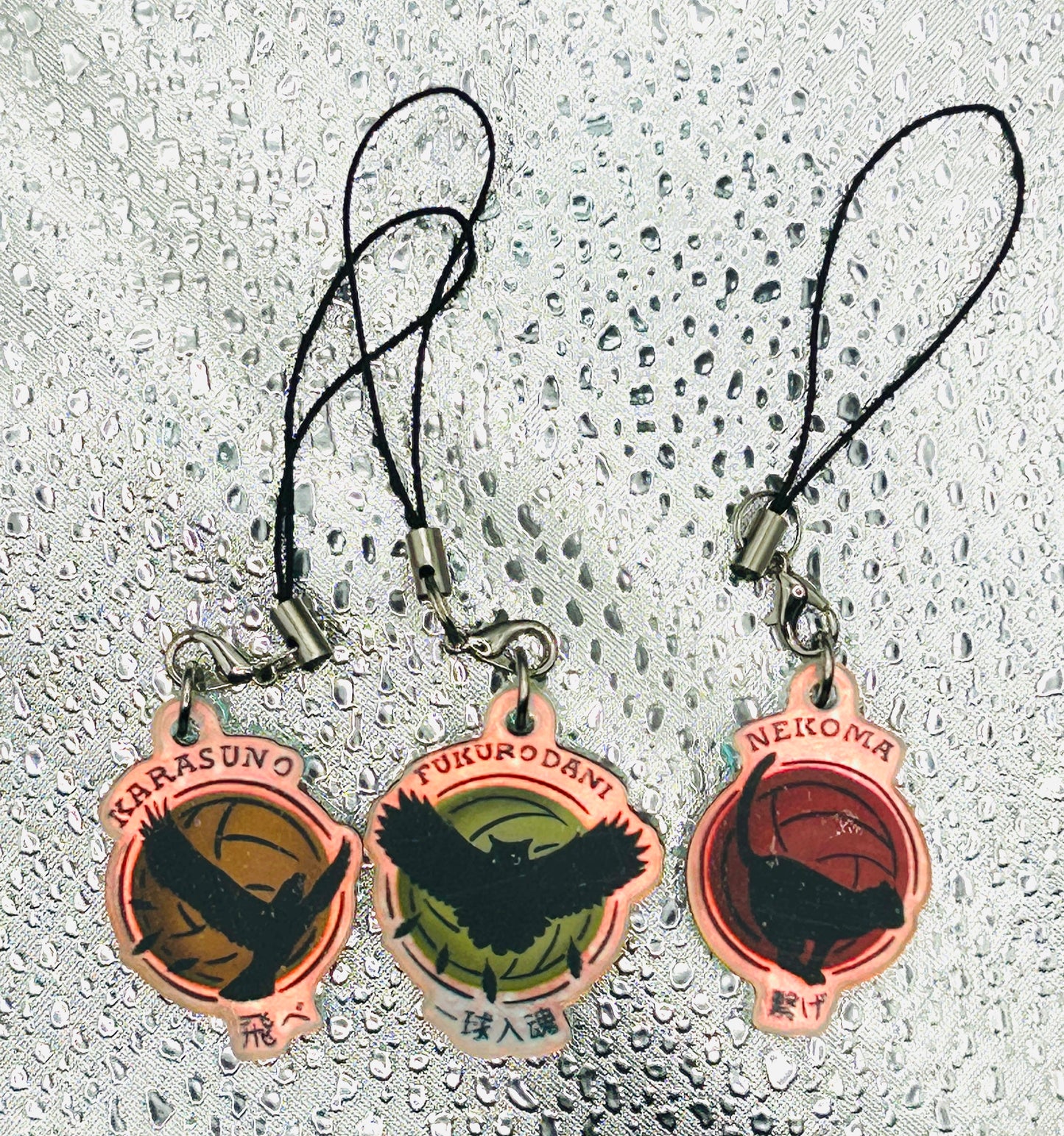 Bundle Phone Charm Haikyuu Disegnati a Mano – Nekoma, Karasuno & Fukurodani 🏐