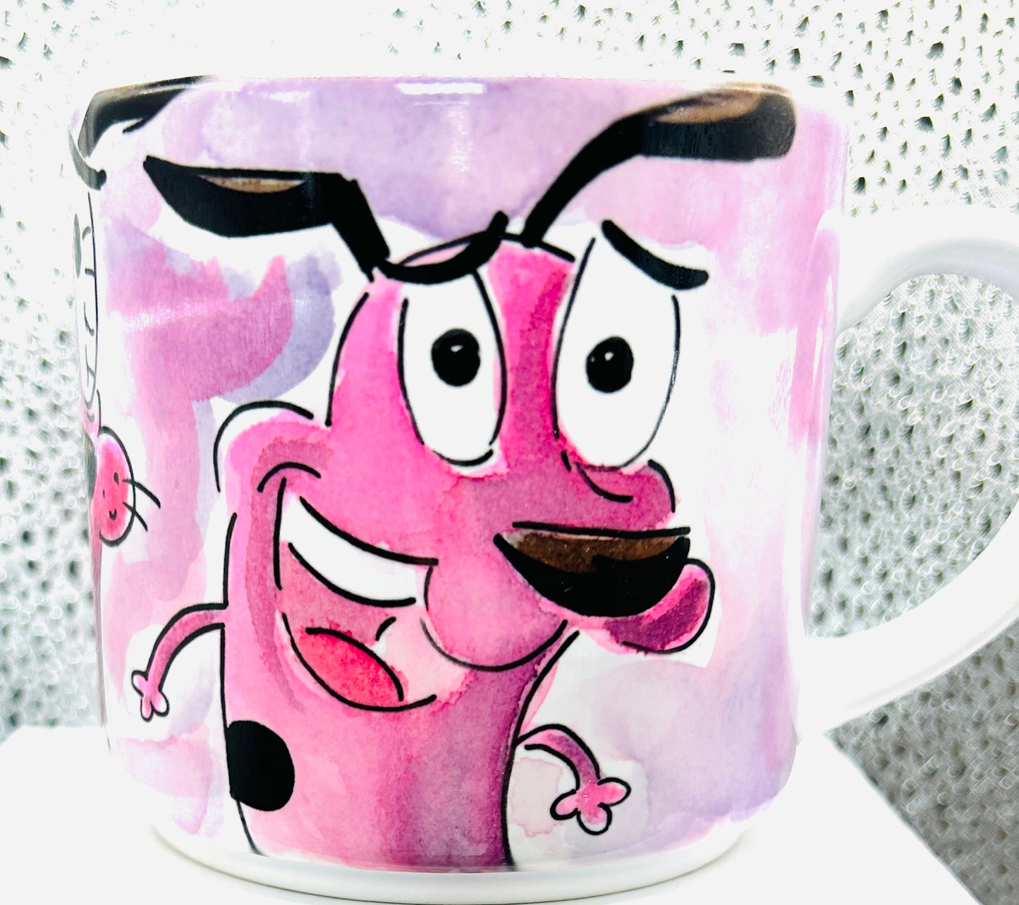 Tazza Leone il Cane Fifone – Dipinta a mano | Cartoon cult