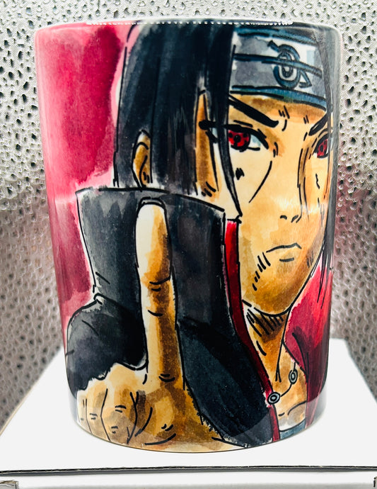 Tazza disegnata a mano – Itachi Uchiha (Naruto)