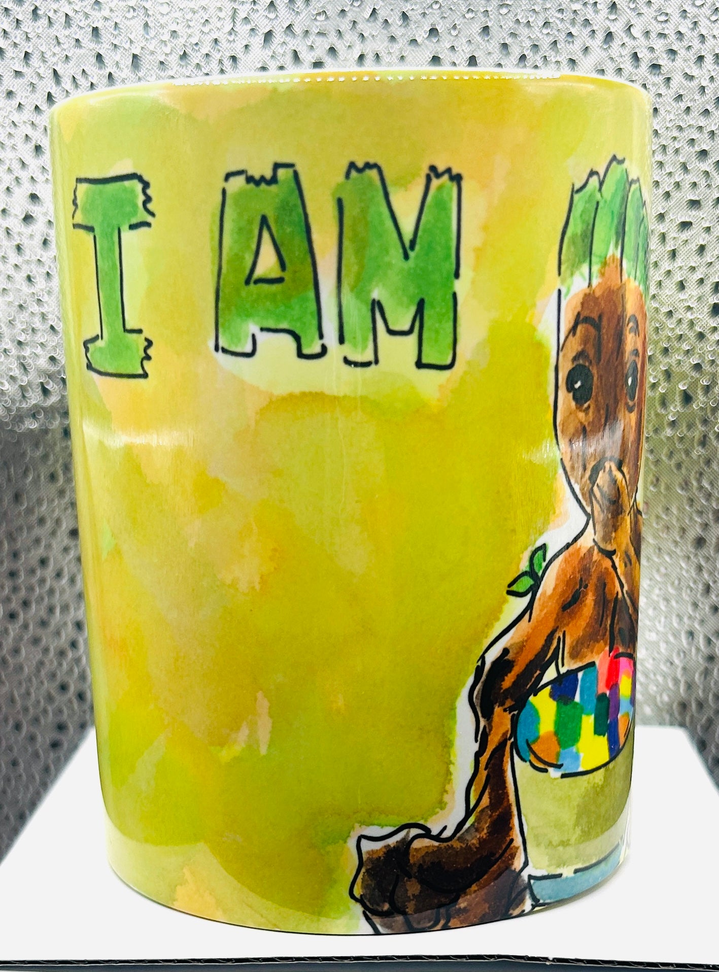 Tazza disegnata a mano – "I Am Groot" (Guardiani della Galassia)