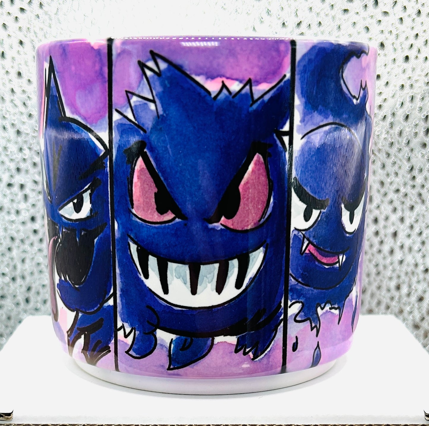 Tazza Evoluzione di Gastly – Dipinta a mano | Pokémon