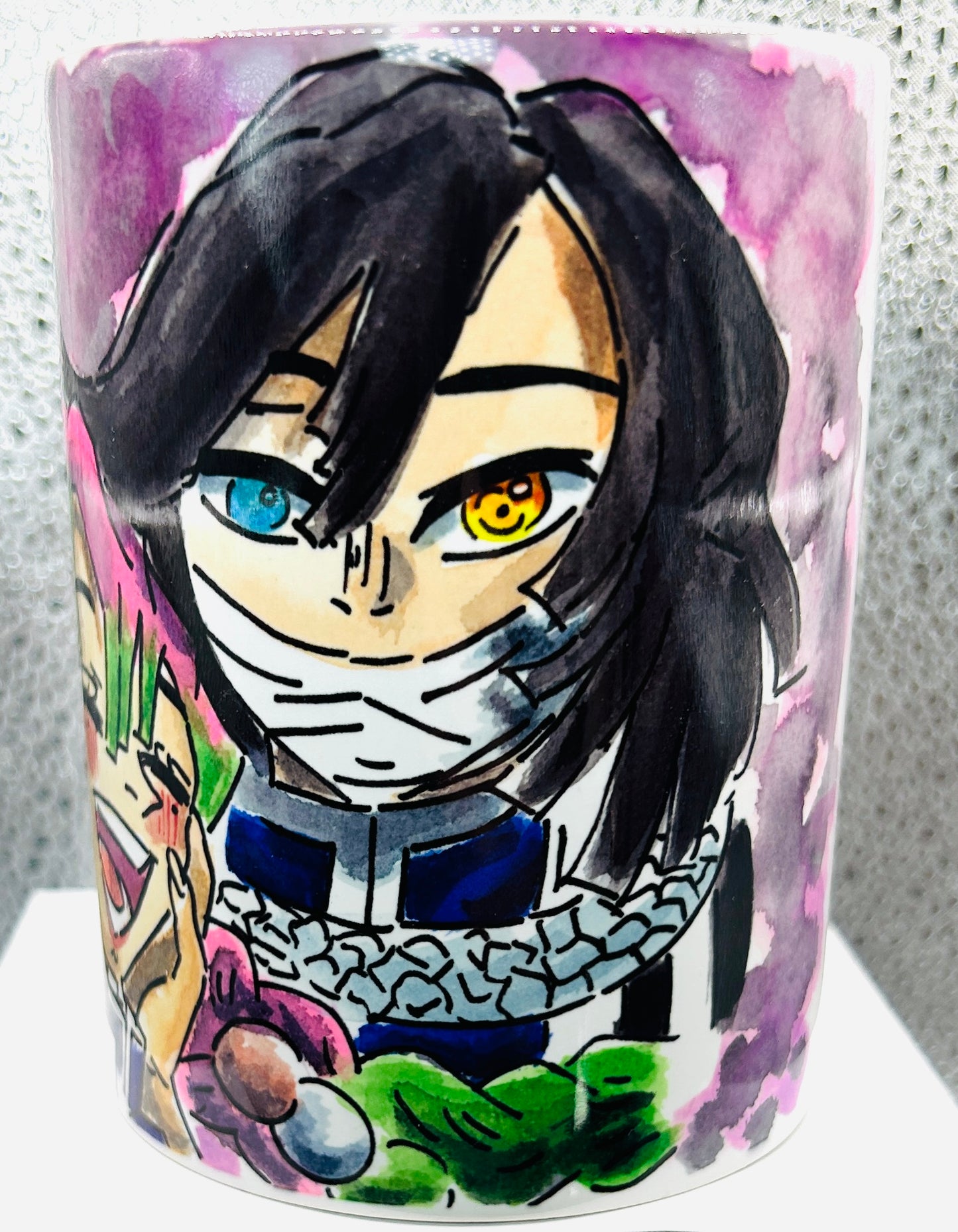 Tazza Obanai & Mitsuri Demon Slayer – Design Anime Dipinto a Mano