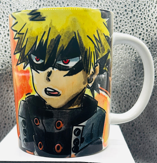 Tazza disegnata a mano – Bakugo Katsuki (My Hero Academia)