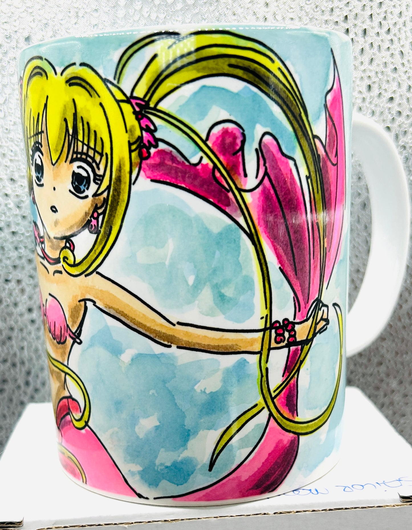 Tazza Mermaid Melody Lucia – Design Anime Magico Dipinto a Mano
