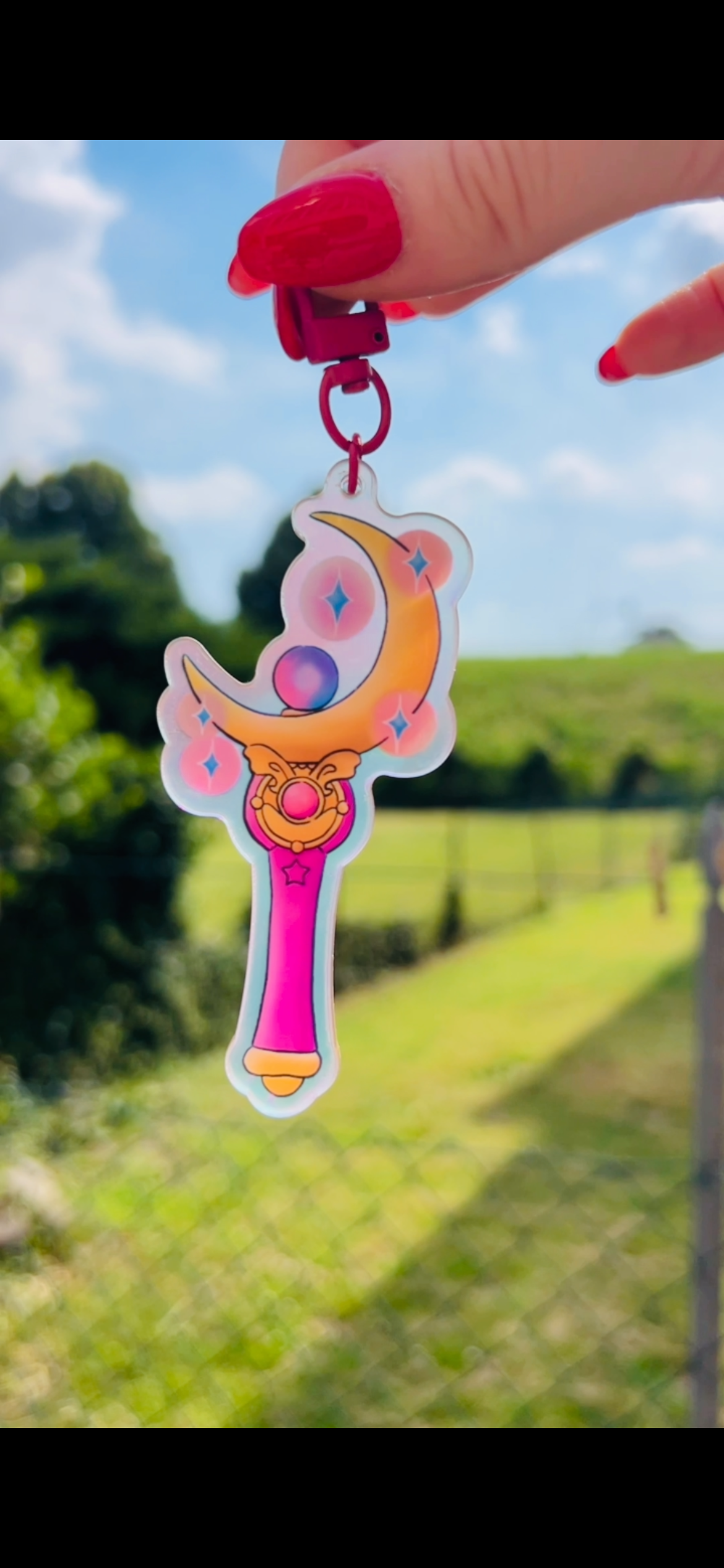 Portachiavi Scettro Sailor Moon – Disegnato a Mano