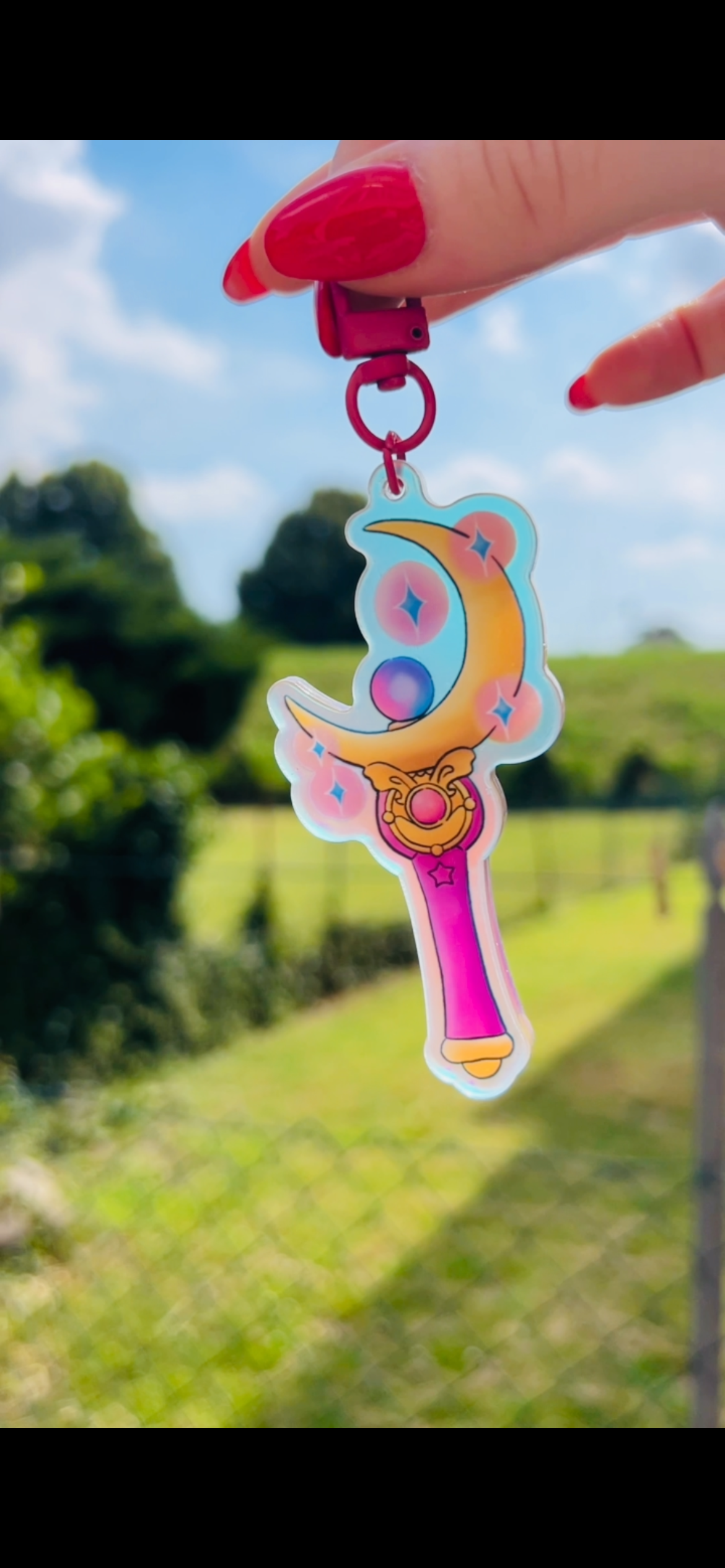 Portachiavi Scettro Sailor Moon – Disegnato a Mano