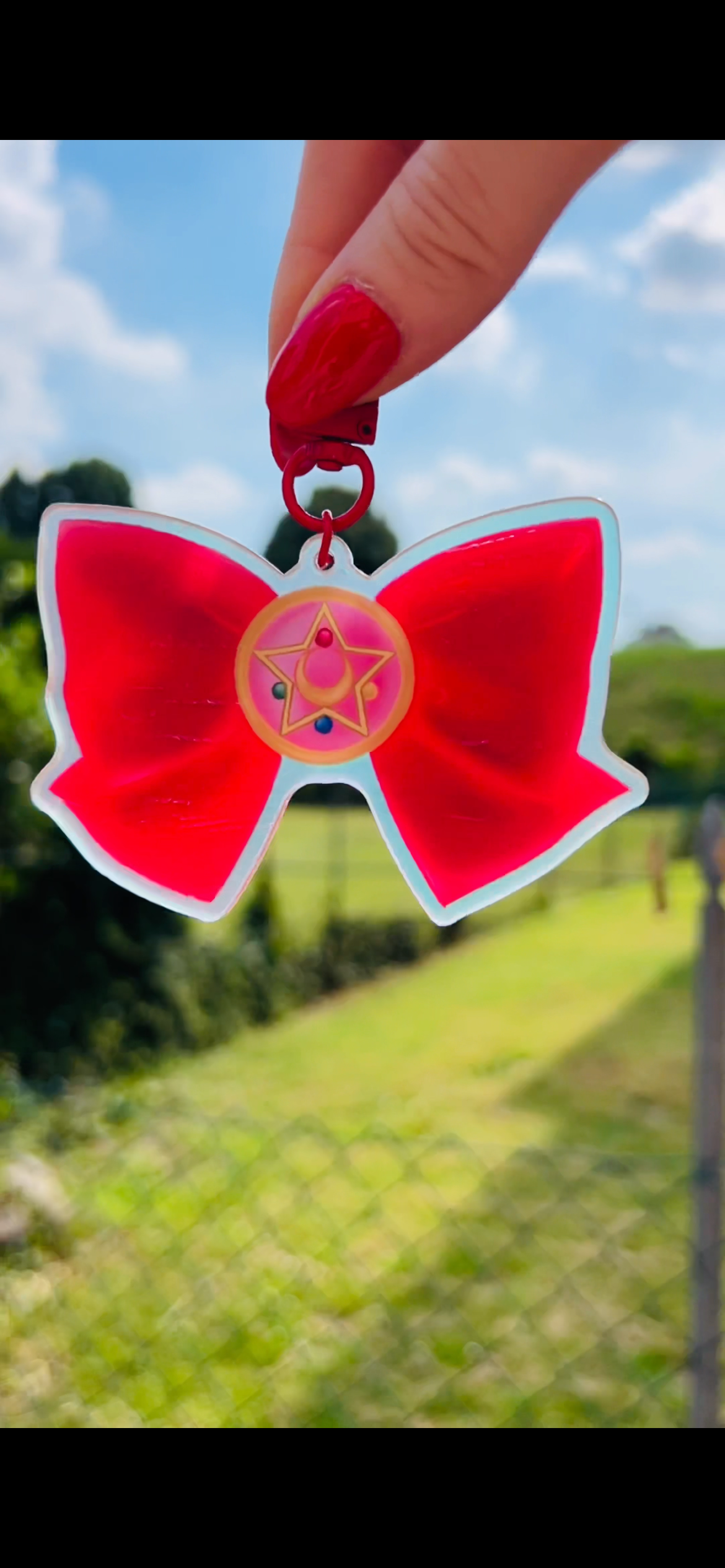 Portachiavi Fiocco Sailor Moon – Disegnata a Mano