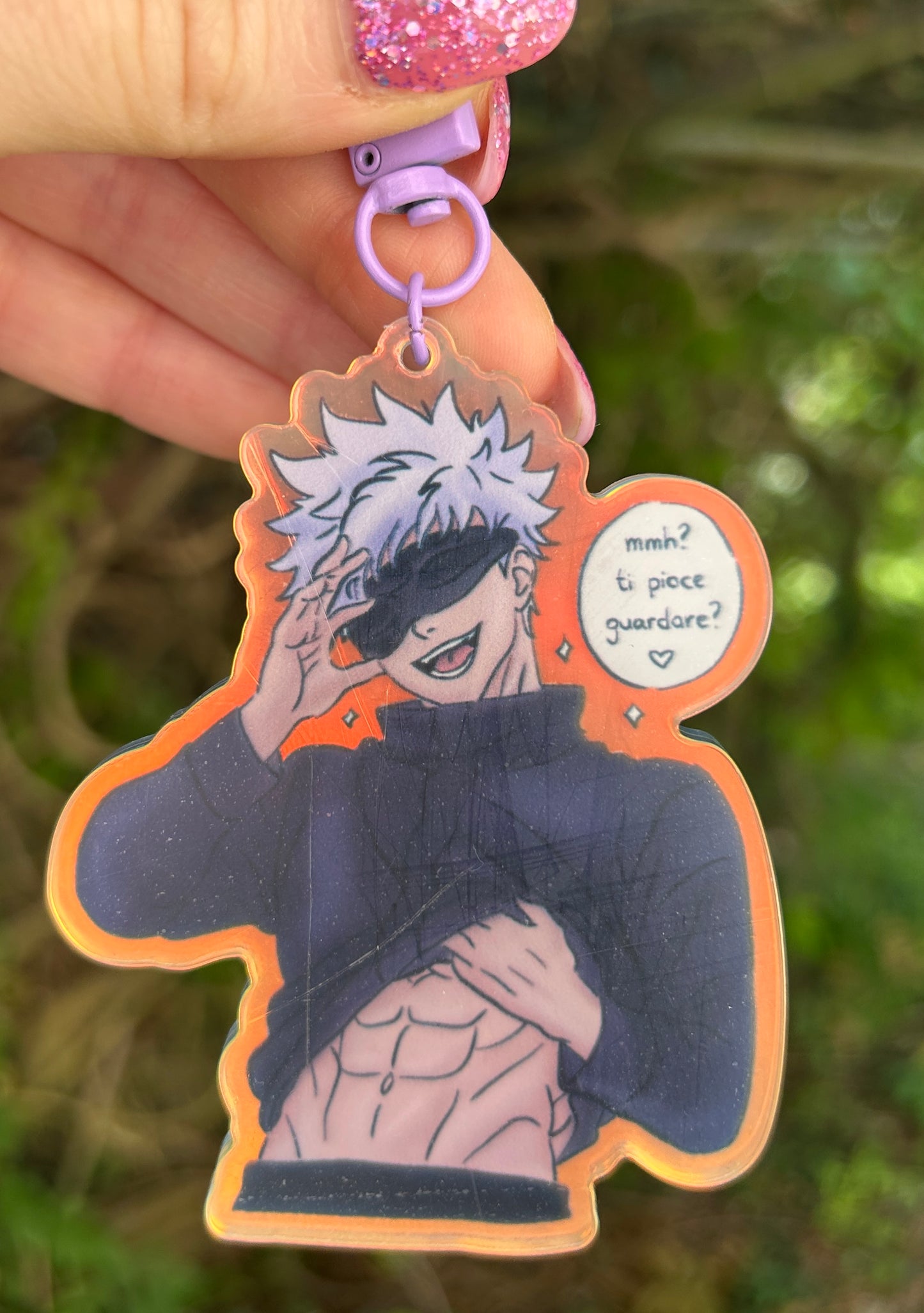 Portachiavi Gojo Satoru – Illustrazione Originale su Acrilico | Jujutsu Kaisen