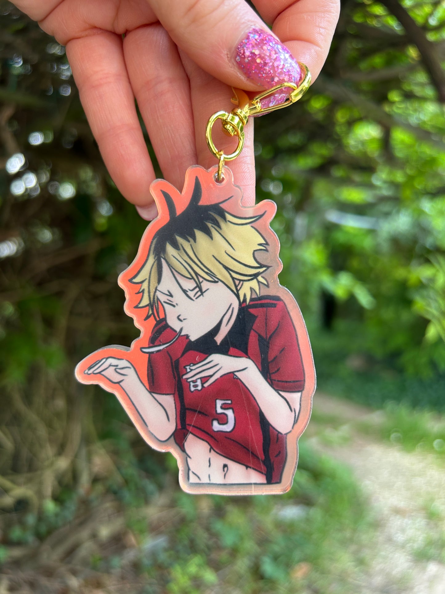 Portachiavi Kenma – Illustrazione Originale su Acrilico | Haikyuu 🐱